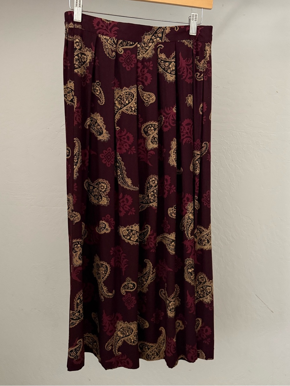 1990s Worthington Dark Paisley Floral Whimsigoth Dark Academia Skirt